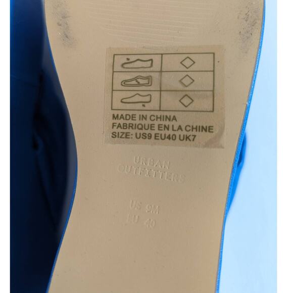 Urban Outfitters UO Blue Emelia Thong Platform Wedge Sandal Women's Size 9 - Picture 7 of 8